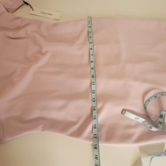 Calvin Klein Jewel Neck Flutter Sleeves Fitted Shift Dress Size 8 Dusty Pink NWT - Picture 11 of 13